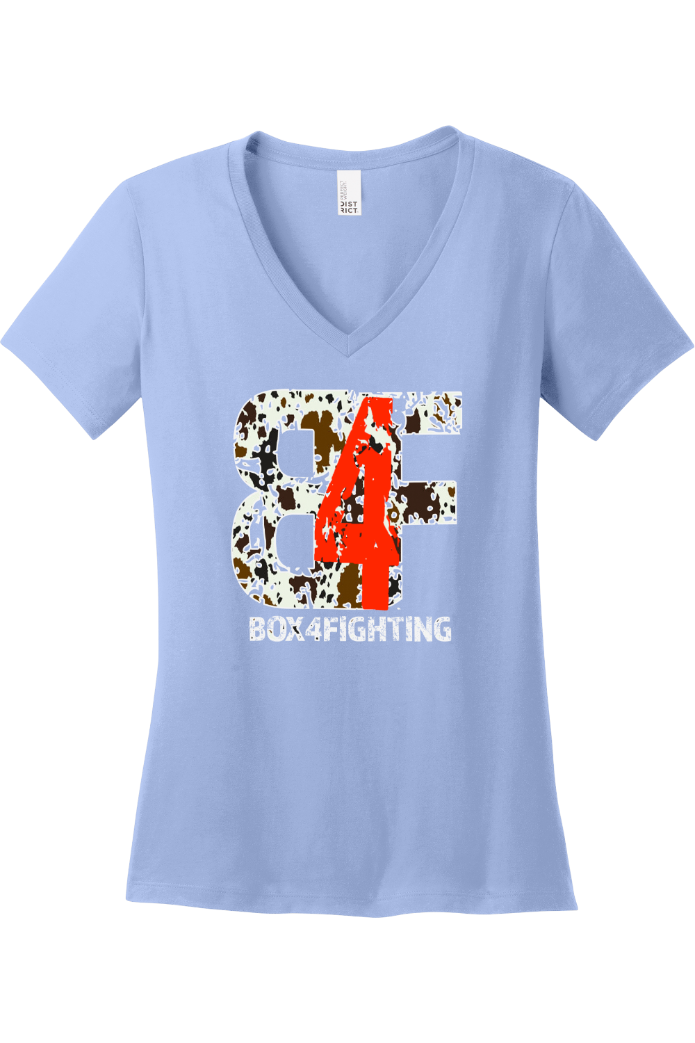 Cow Print Logo V-Neck