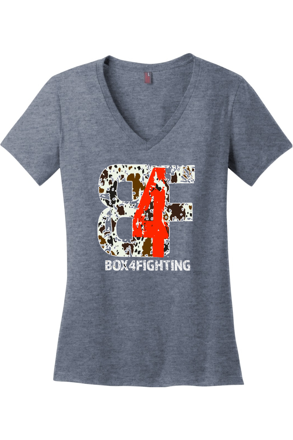 Cow Print Logo V-Neck