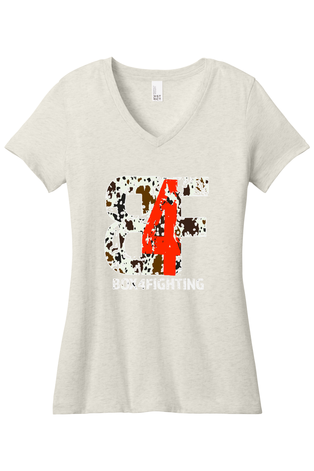 Cow Print Logo V-Neck