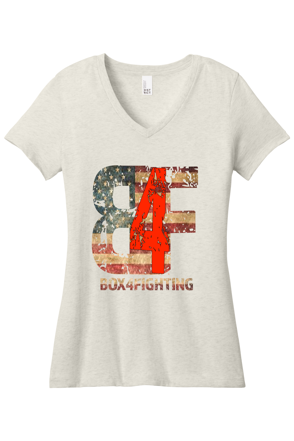USA Flag Logo V-Neck