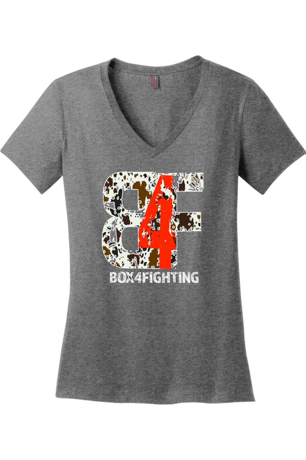 Cow Print Logo V-Neck