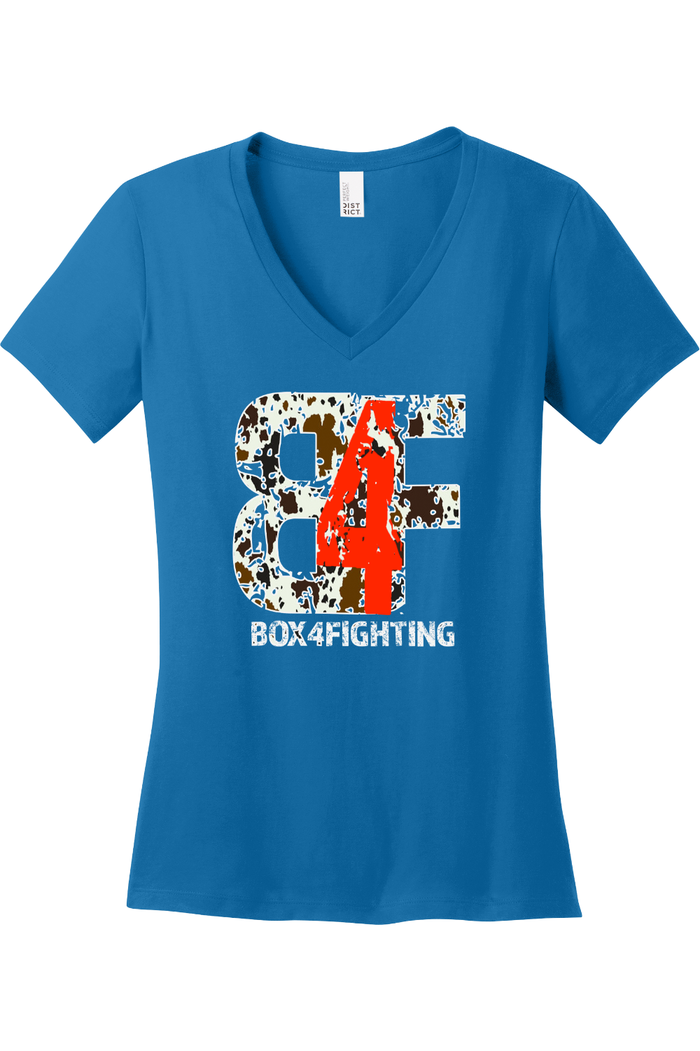 Cow Print Logo V-Neck