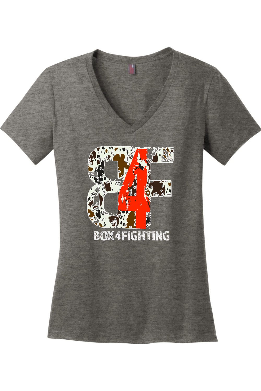 Cow Print Logo V-Neck