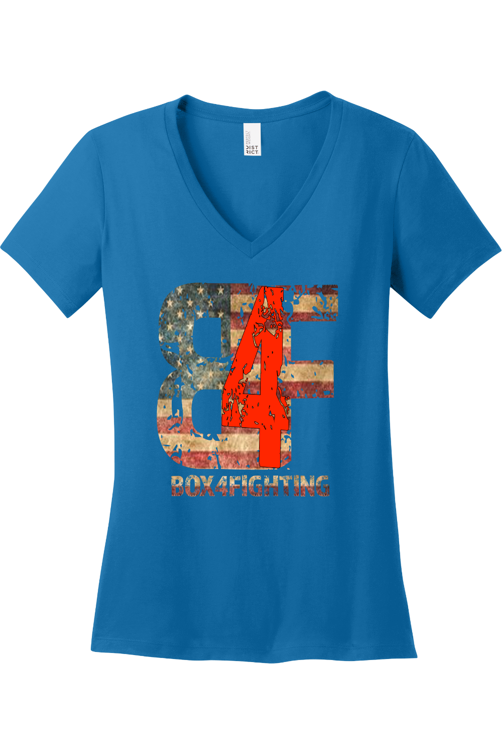 USA Flag Logo V-Neck