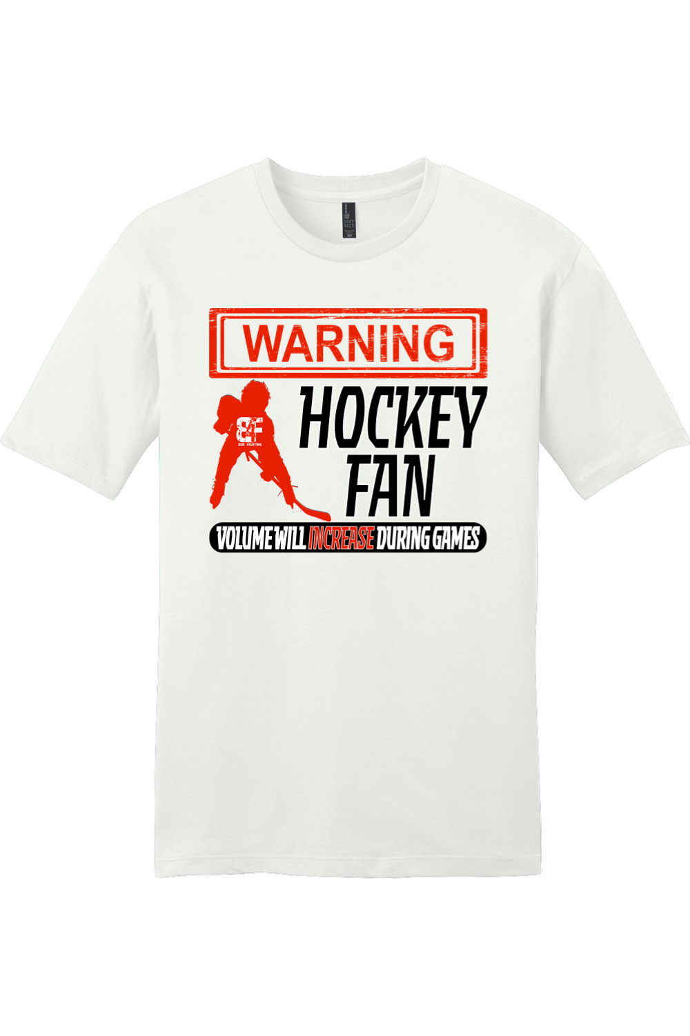 Warning Hockey Fan Soft Tee