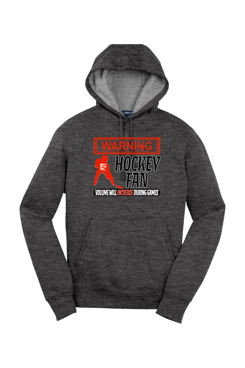 Warning Hockey Fan Hoodie