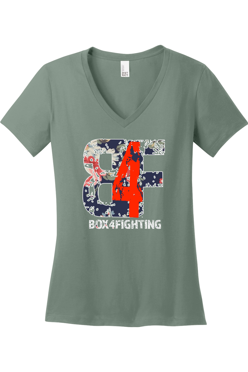 Floral Logo V-Neck